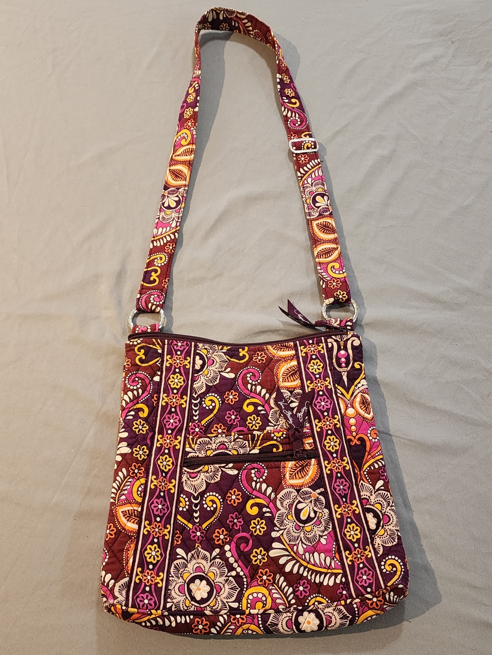 Vera Bradely Quilted Cotton Hipster Cossbody Bag